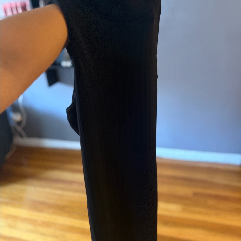 Armani Exchange Black Ribbed Top